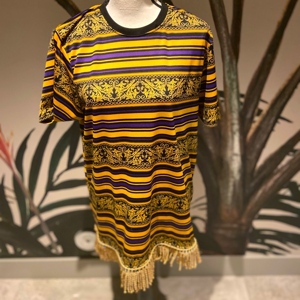 Tribal mens shirt with fringes